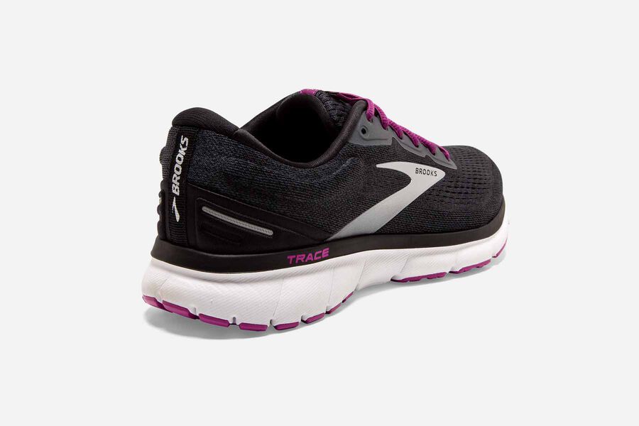 Trace Road Brooks Running Shoes NZ Womens - Black/Purple - ASDWIB-061